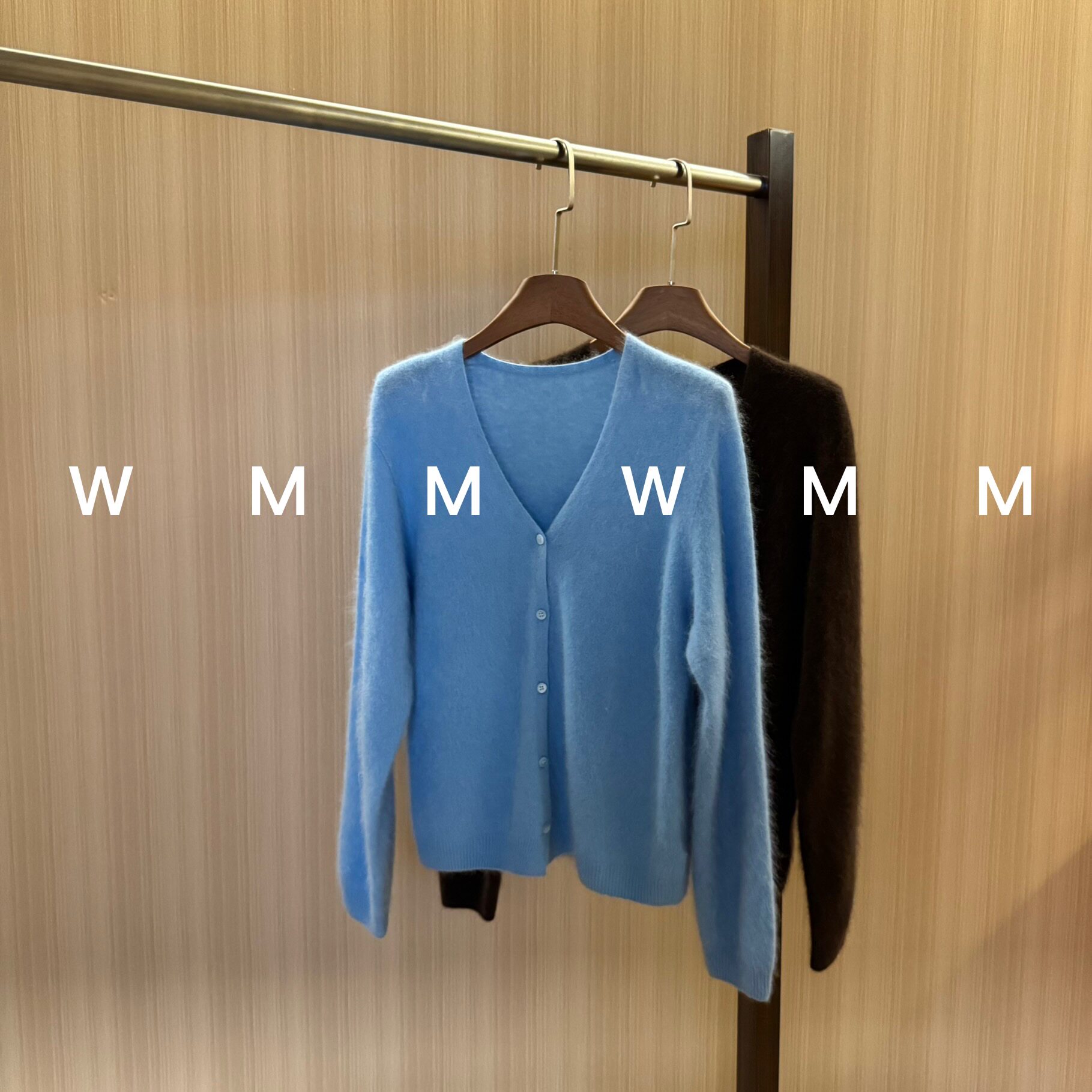 WMM超美拉毛V领羊毛羊绒针织开衫女新款休闲百搭时尚舒适简约气质