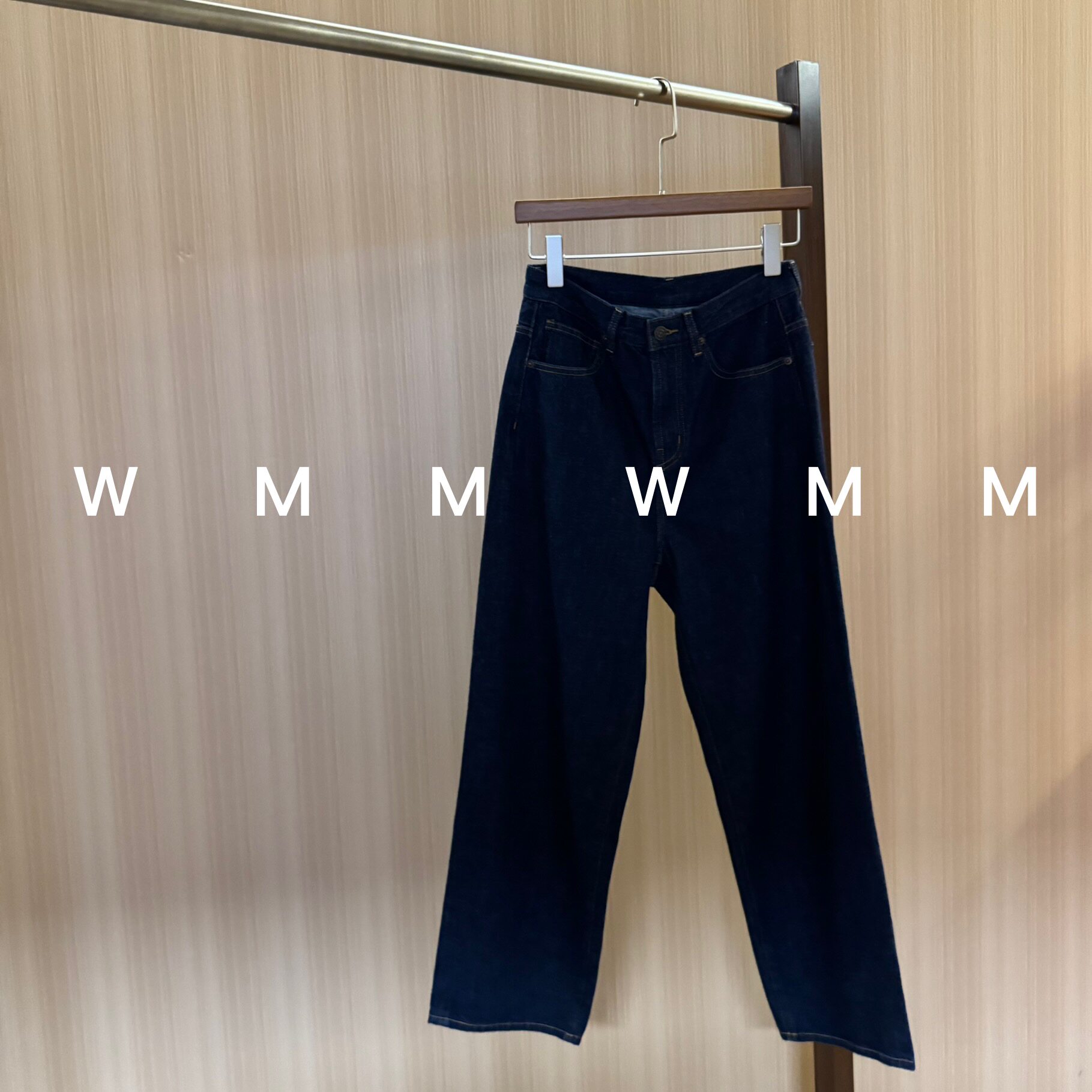 WMM岗山面料丹宁蓝直筒牛仔裤女新款休闲百搭时尚舒适简约气质