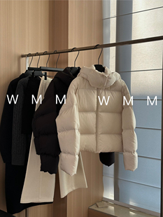 WMM高街松花江白鹅绒羽绒服连帽短款女百搭休闲秋冬新款保暖显瘦