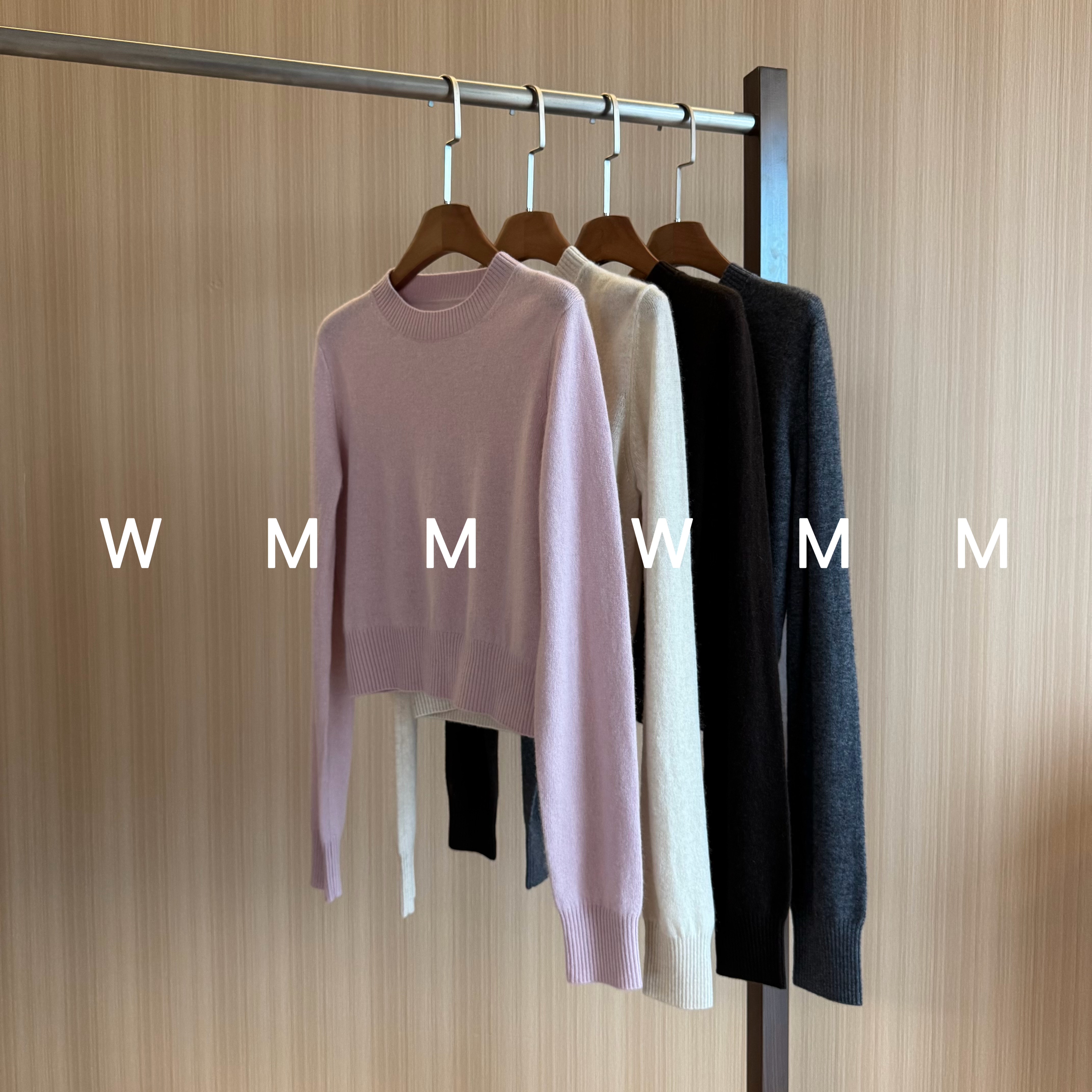 WMM必入多巴胺圆领羊毛羊绒针织衫女新款百搭舒适宽松保暖显瘦