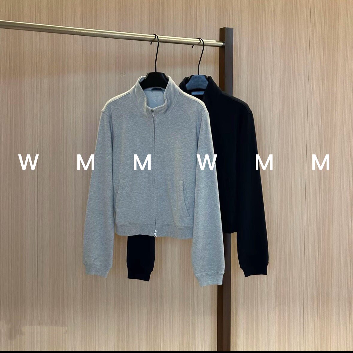 WMM立领纯色长袖拉链卫衣外套女新款拉链时尚百搭休闲简约舒适韩