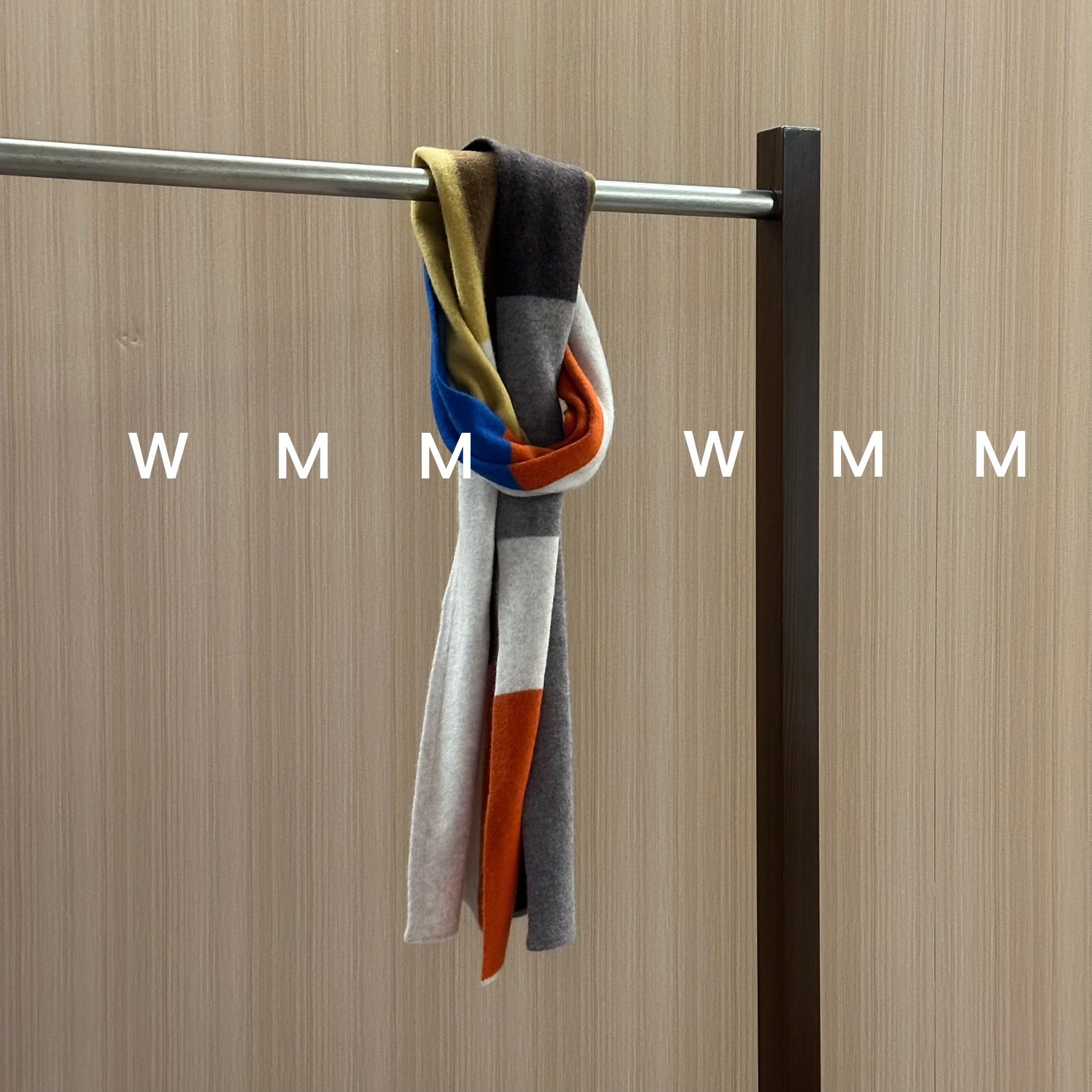 WMM韩版色块秋冬拼色围巾女新款百搭保暖针织披肩时尚围脖韩系