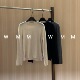 纯色女士休闲百搭羊绒衫 WMM紫标baby山羊绒圆领长袖 套头针织衫