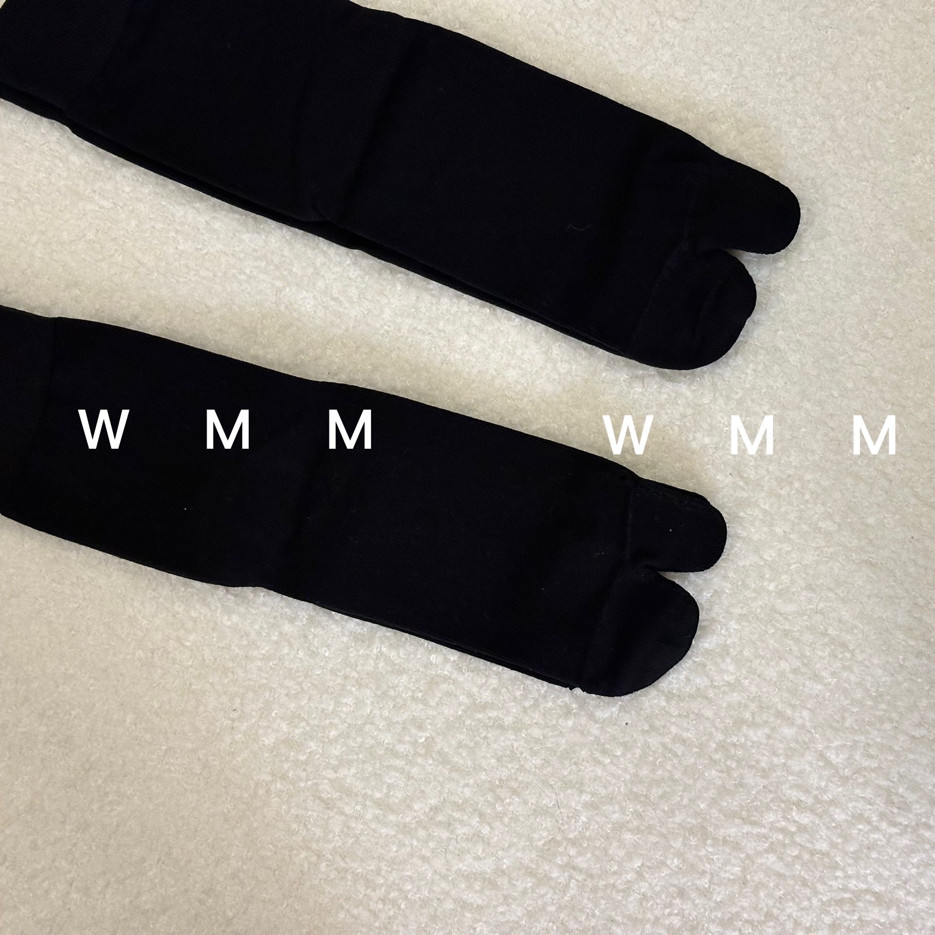 WMM中筒分趾袜黑色服饰配件百搭四季可穿配靴子专用潮吸汗女袜子