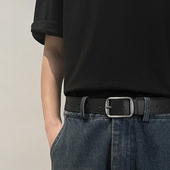 潮流时尚 皮带男潮ins年轻人简约百搭牛仔裤 腰带女韩版 学生免打孔