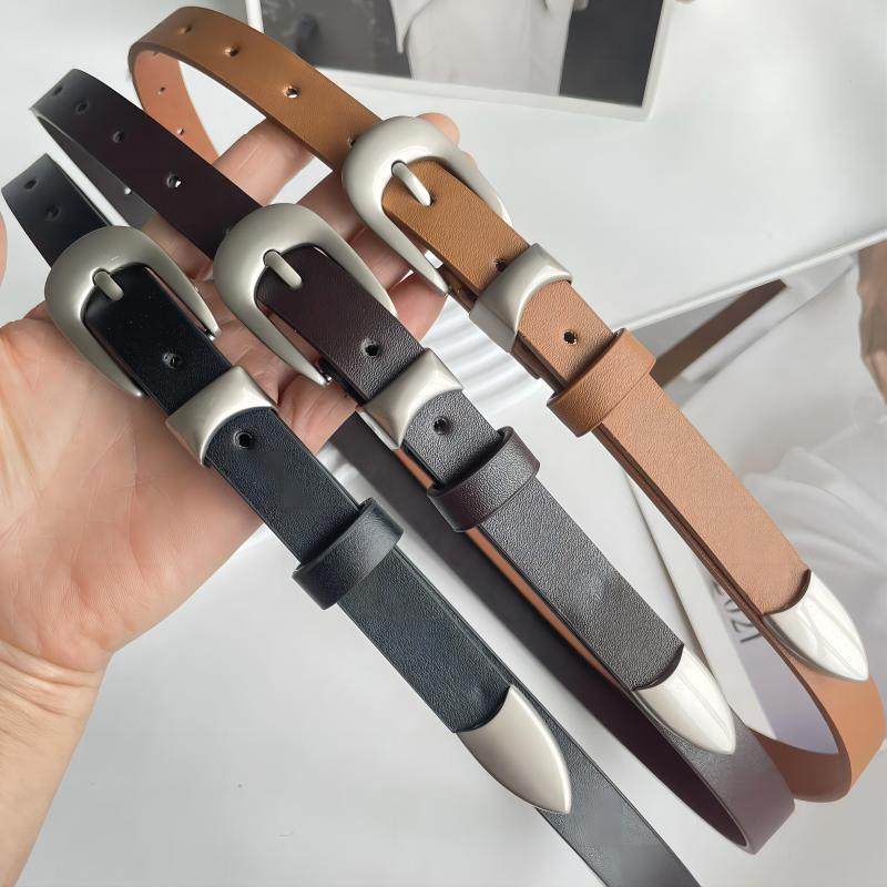 针扣细窄款皮带潮流小众设计感cleanfit腰带男女款2026新款裤带酷