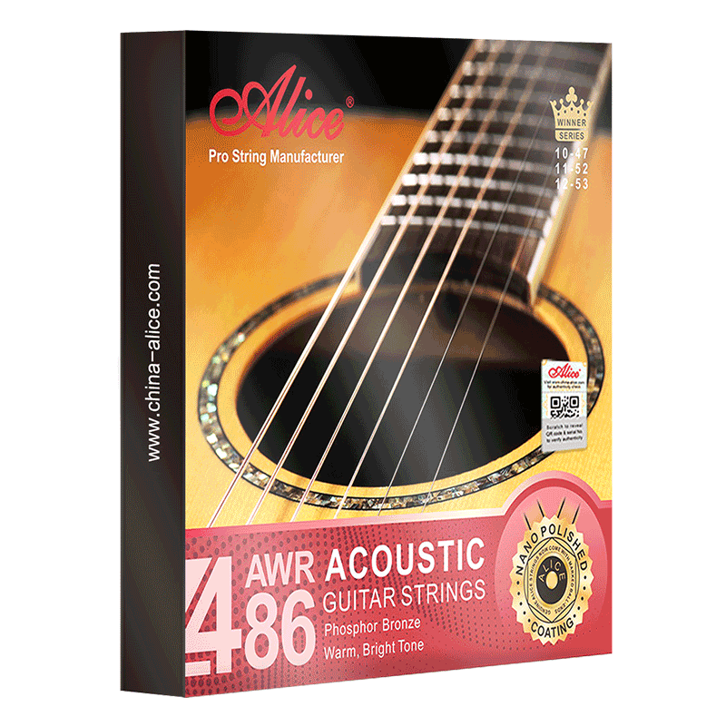 爱丽丝awr486一套六根民谣吉他弦