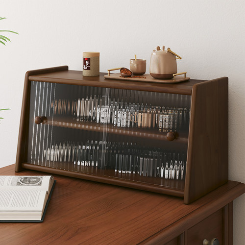 实木茶具收纳柜餐边柜台面放杯子咖啡杯架桌面茶杯水杯餐桌置物架