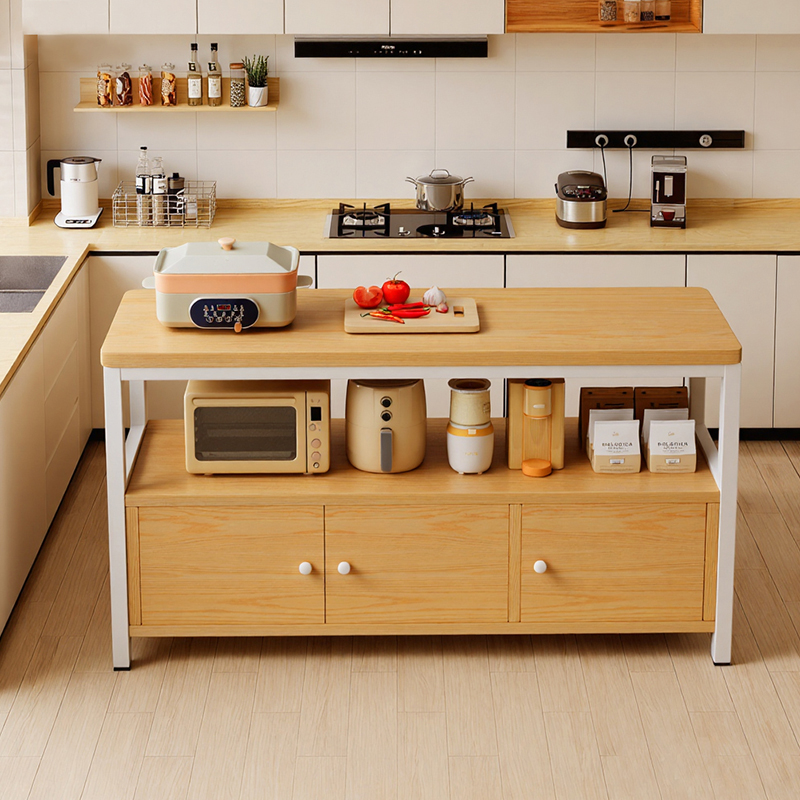 厨房岛台多层微波炉置物架