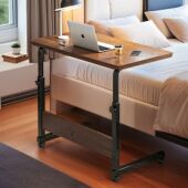 床边桌可移动升降电脑桌学生宿舍学习桌卧室写字桌家用书桌小桌子