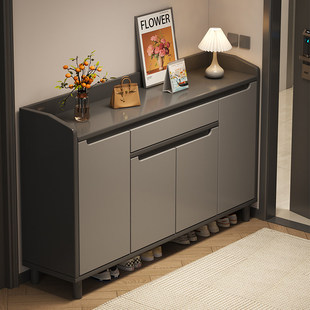 鞋柜家用门口收纳柜一体靠墙2026新款入户玄关储物室外走廊鞋架子