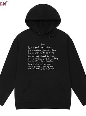 love约翰列侬John Lennon甲壳虫歌曲复古怀旧摇滚男女连帽卫衣