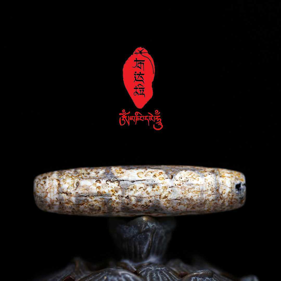 天珠天然西藏真品至纯白毫九眼天珠吊坠玛瑙手串项链男虎牙直播