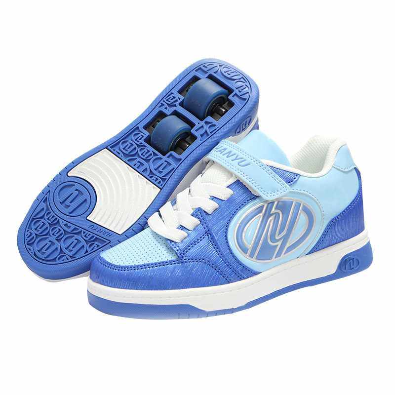 美国同款男 女儿童双轮轱辘鞋学生青少年二轮超轻轮滑四季暴走鞋