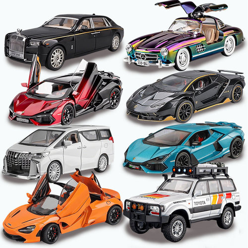 大号合金汽车模型可开门灯光音效