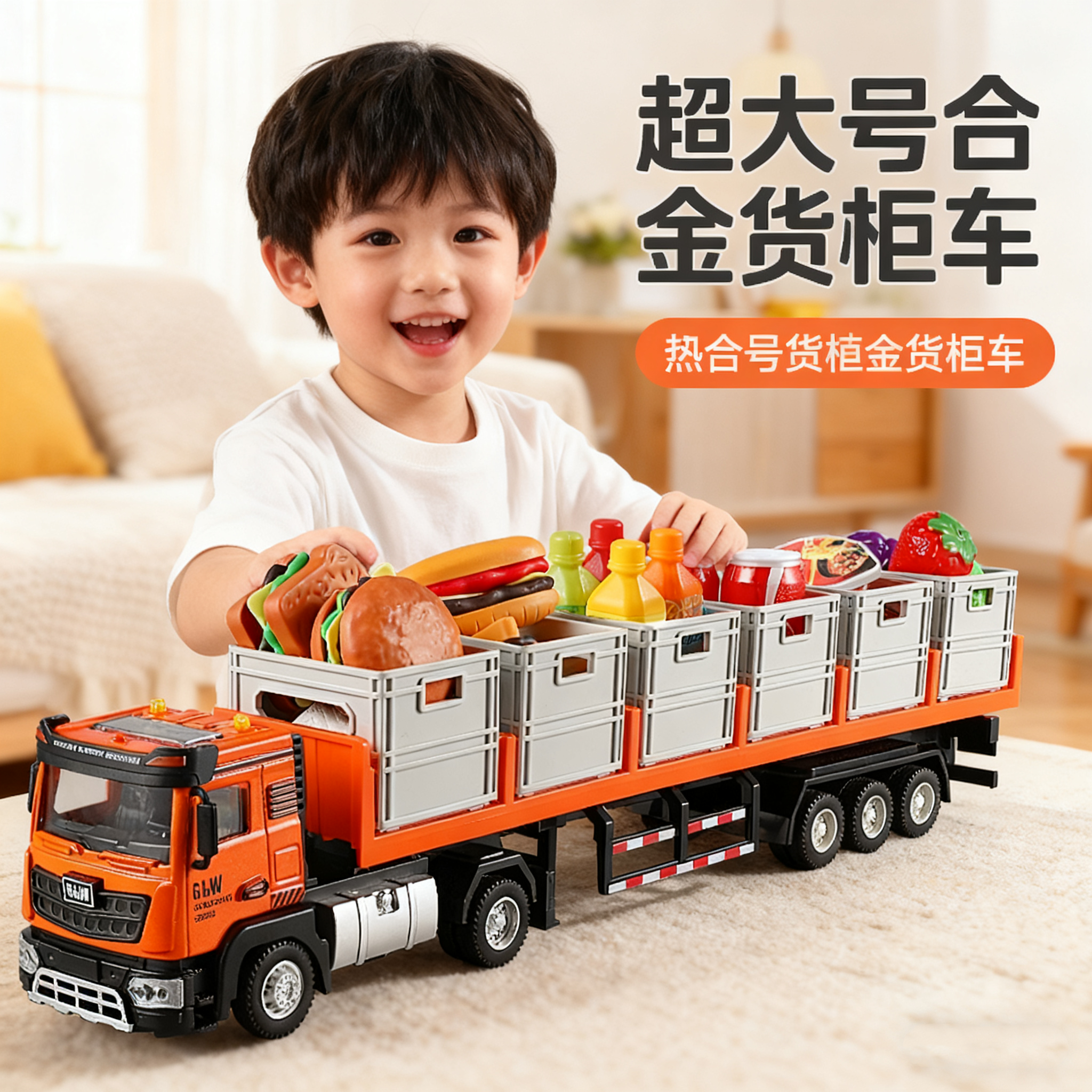 超大号仿真合金运输货车