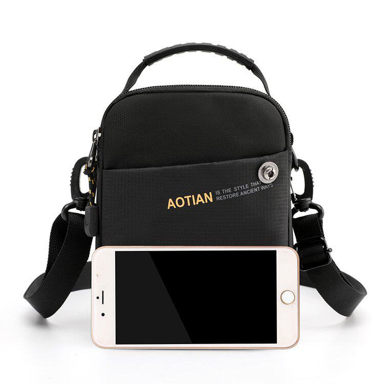 旅游新款潮男迷你小包轻便休闲包防水尼龙布单肩斜跨手提背包男包