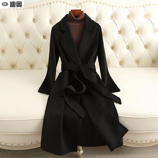 迪奥双面呢羊绒大衣女中长款25秋冬新款过膝宽松气质高端毛呢外套