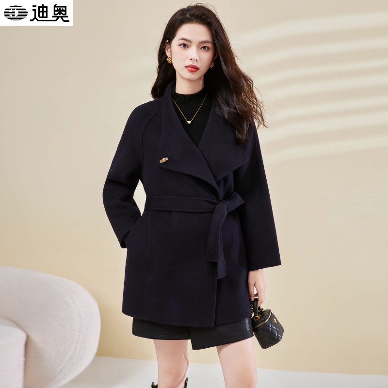 迪奥25秋冬新款双面呢羊毛大衣女