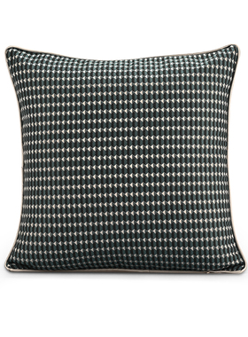 『丝绸之路』高端冰感抱枕深绿色立体格子纹北欧简约现代样板间