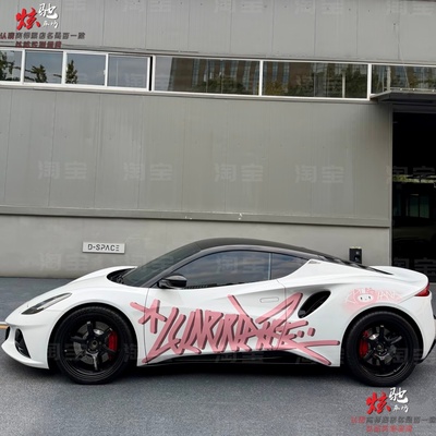 莲花路特斯EMEYA车贴拉花eletre 保时捷718 911KT猫卡通车身贴纸