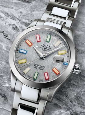 波尔工程师系列陨石面配彩虹气灯904L精钢NM9026