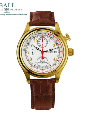 波尔铁路传承系列18K玫瑰金黄金医生计时码表CM1032D-PG-L1J-WH