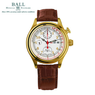 波尔铁路传承系列18K玫瑰金黄金医生计时码表CM1032D-PG-L1J-WH