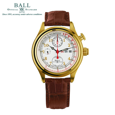 18K玫瑰金黄金计时码表