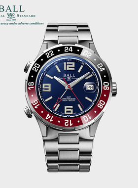 波尔极速勇士系GMT腕表黑红撞色表盘设计DG3038A-S1C