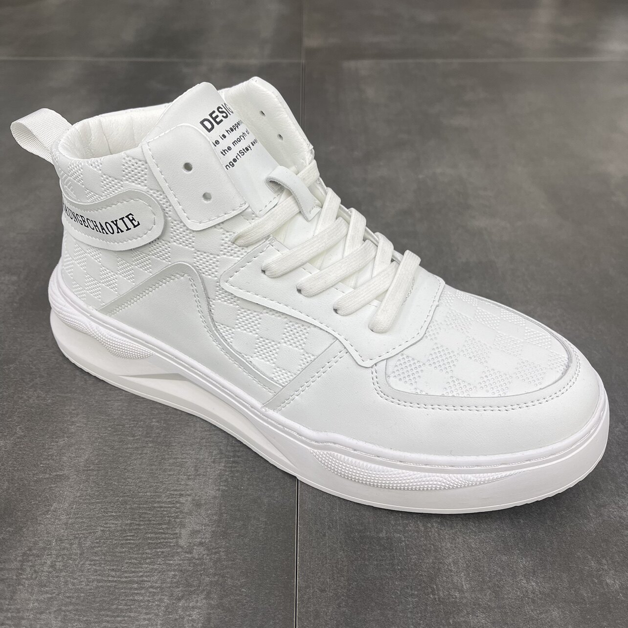 外贸男鞋中帮韩版百搭运动休闲鞋2023秋季新款潮牌小白鞋加绒棉鞋