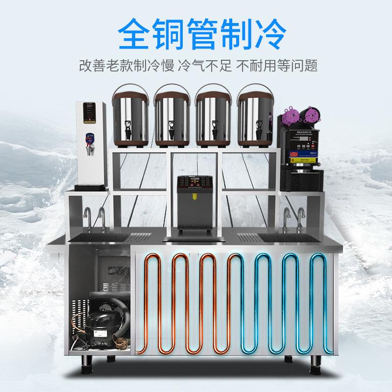 台冷藏工台冰柜操作作台厨房克冰箱雪台水DOZ吧奶茶店设备全套