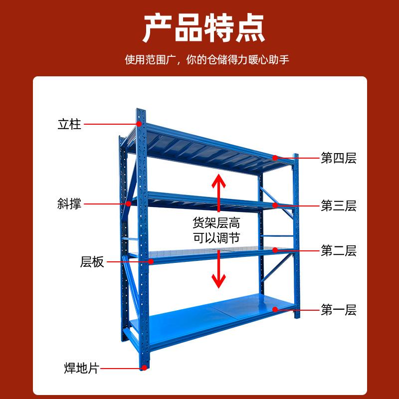 仓展EKR库重型仓储架家用组架合置物厚铁架子库加房示架