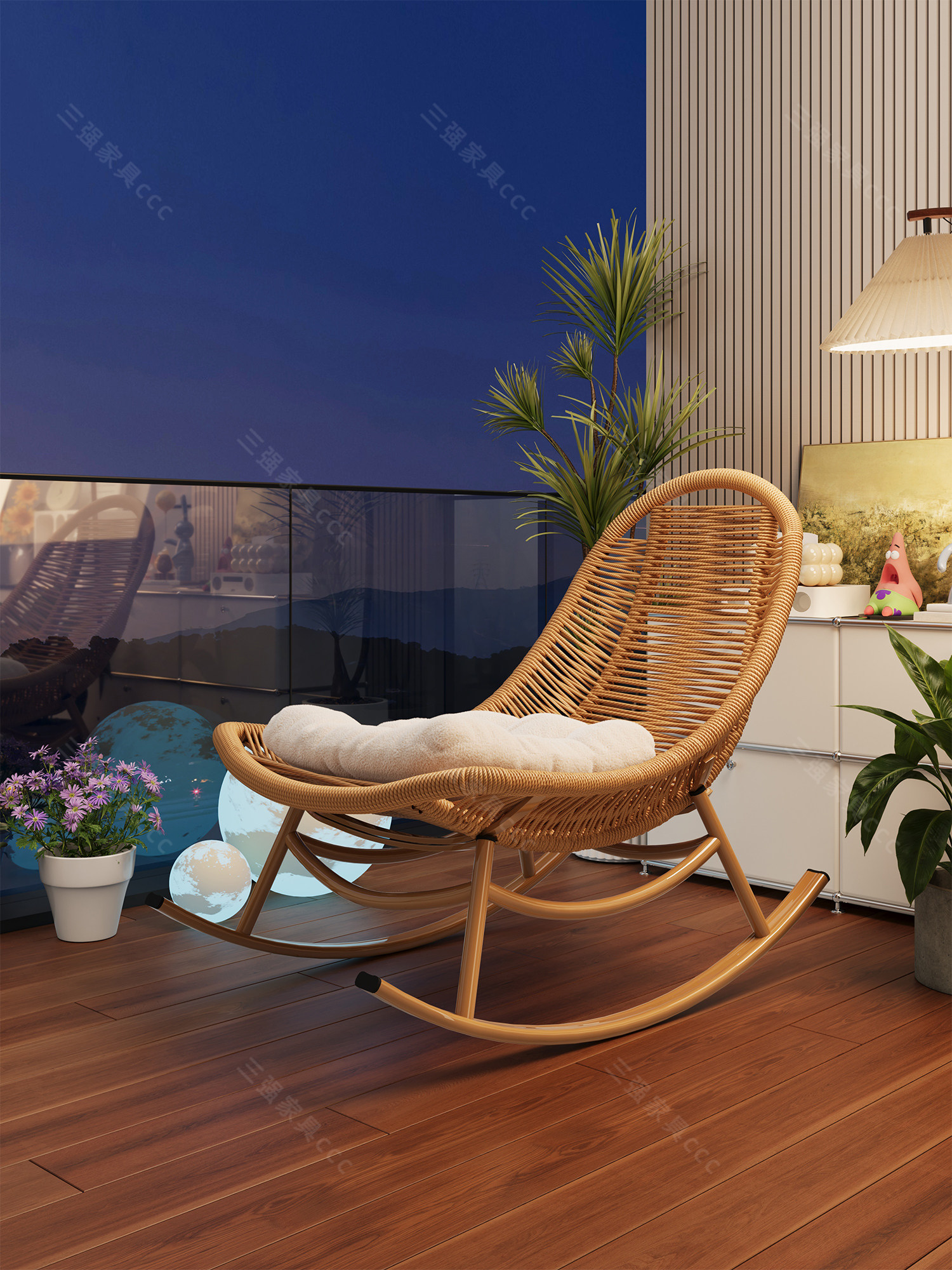 藤编躺椅2025新款坐睡两用摇摇椅阳台休闲椅子老人家用午休靠背椅,住宅家具,折叠椅/躺椅,淘宝优惠券,粉丝福利购,淘宝优惠卷