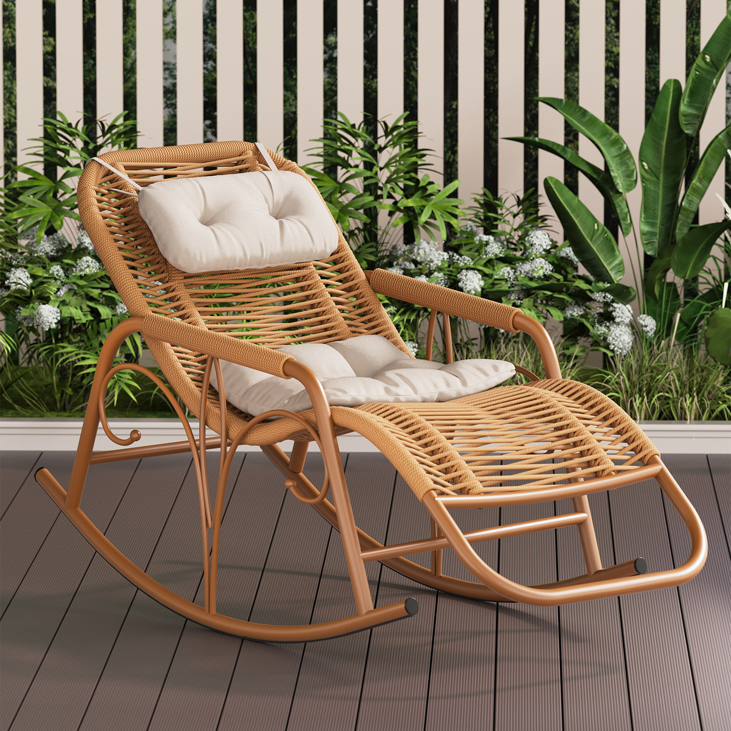 摇摇椅躺椅大人藤椅花园阳台家用休闲 懒人椅户外庭院椅子2025新,住宅家具,摇椅,淘宝优惠券,粉丝福利购,淘宝优惠卷