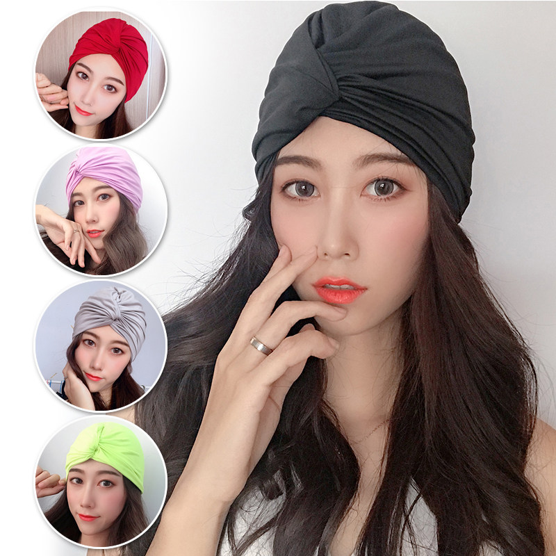 泳帽女长发专用不勒头黑色大头围