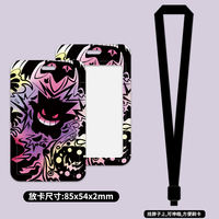 Black cool Genggui card holder, employee name tag, lanyard, easy-pull buckle, elastic rope, student card, campus card, access control card case thumbnail 8