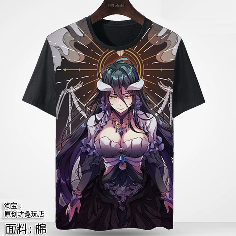 Overlord 不死者之王 周边短袖T恤衣服装夏季半袖体恤来图定制