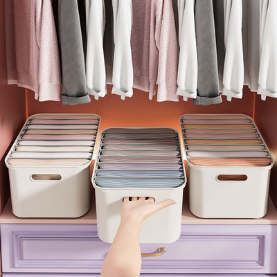 Storage box, partition box, layered storage for clothes, war