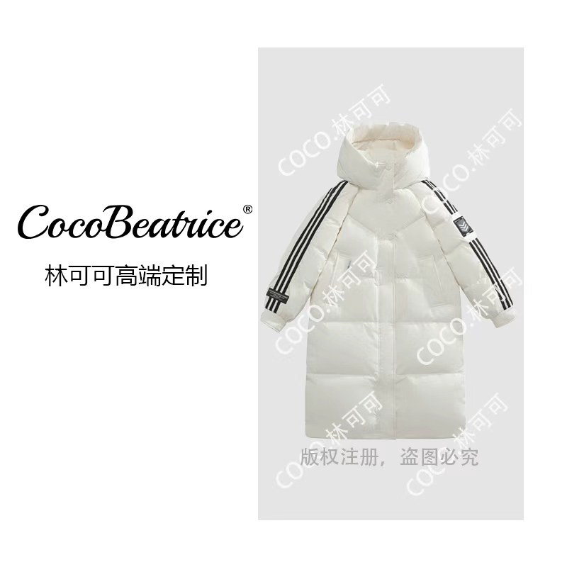 【COCO林可可】户外加厚保暖羽绒服男女同款过膝中长款外套XB2401,女装/女士精品,羽绒服,淘宝优惠券,粉丝福利购,淘宝优惠卷