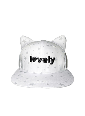 RED ICE原创星星可爱猫猫耳朵卡通动漫平檐可调节帽夏季百搭帽子