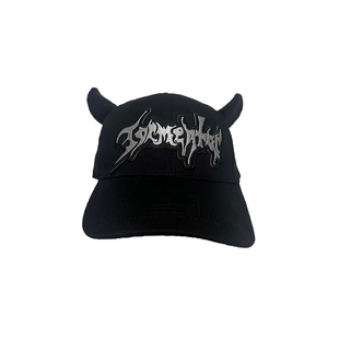 RED ICE黑色摇滚恶魔角朋克哥特暗黑嘻哈亚文化小众街头鸭舌帽子