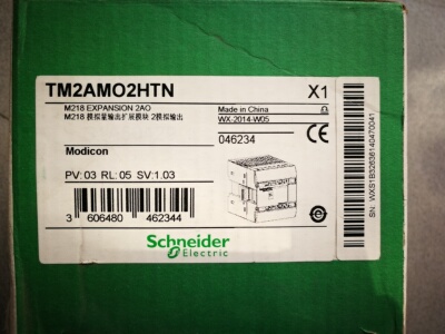 施耐德M218 TM2AMO2HTN PLC扩展模块2点模拟输出全新公司现货