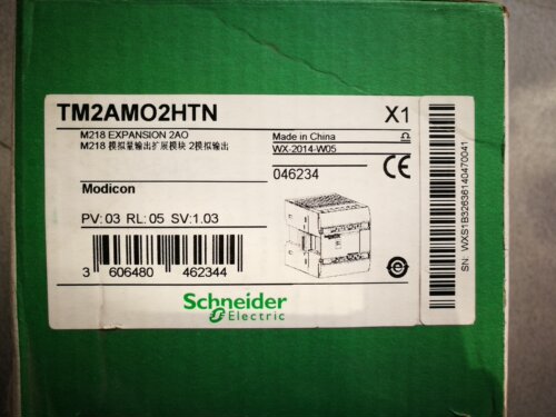 施耐德M218 TM2AMO2HTN PLC扩展模块2点模拟输出全新公司现货