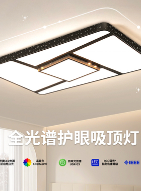 客厅灯吸顶灯长方形现代简约大气大厅主灯高级感led超亮护眼灯具