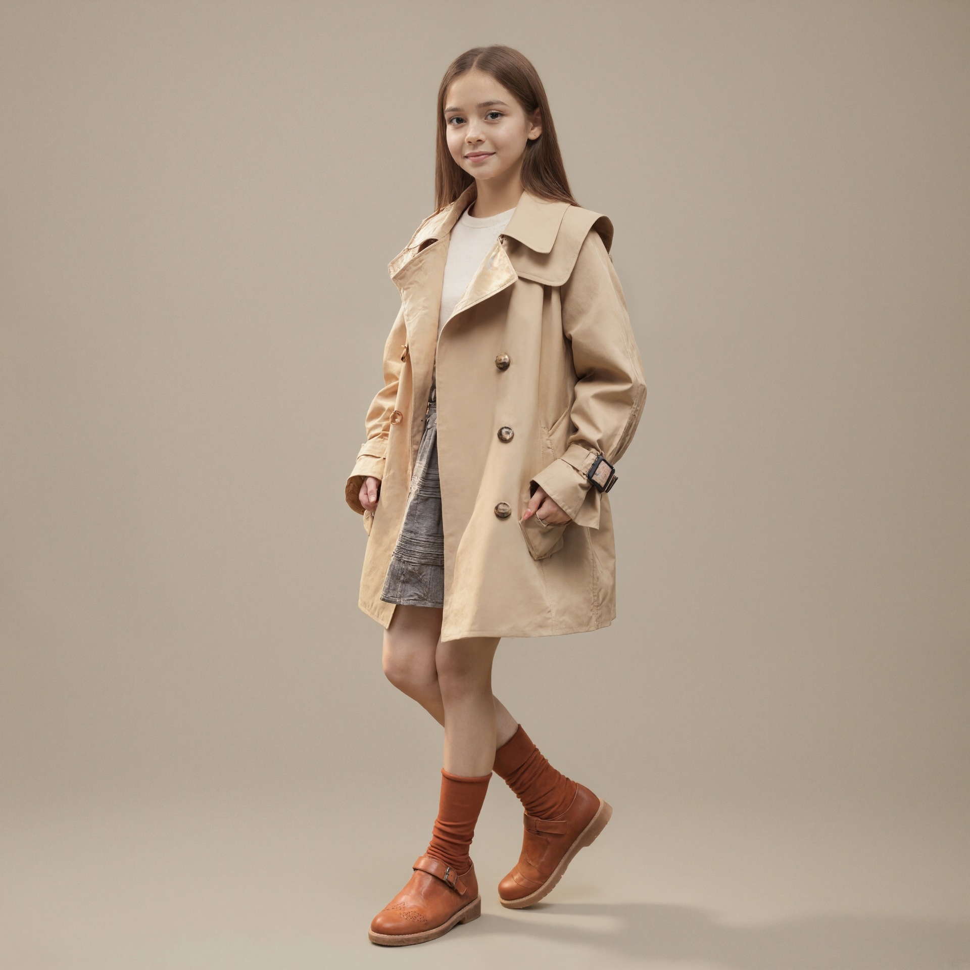 童装女童春装外套儿童风衣2025春秋新款洋气中大童女孩英伦风大衣