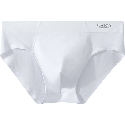 花花公子白色莫代尔三角内裤