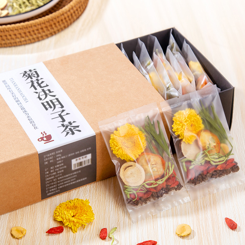 菊花决明子茶去肝火旺熬夜恢复茶