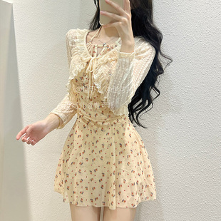 世可儿2025小熊纯欲保守显瘦裙式 平角遮肚大小胸泡温泉海边泳衣女