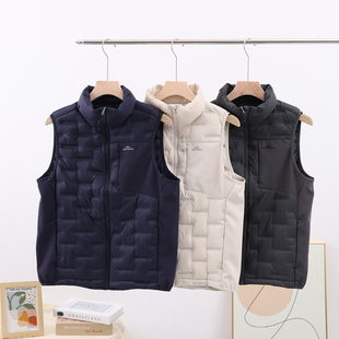 户外轻薄羽绒马甲男士2025秋冬新款立领防风轻型运动保暖背心马夹